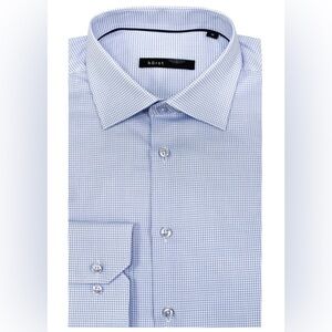 Horst Long Sleeve Shirt 100% Cotton Light Blue Size 16